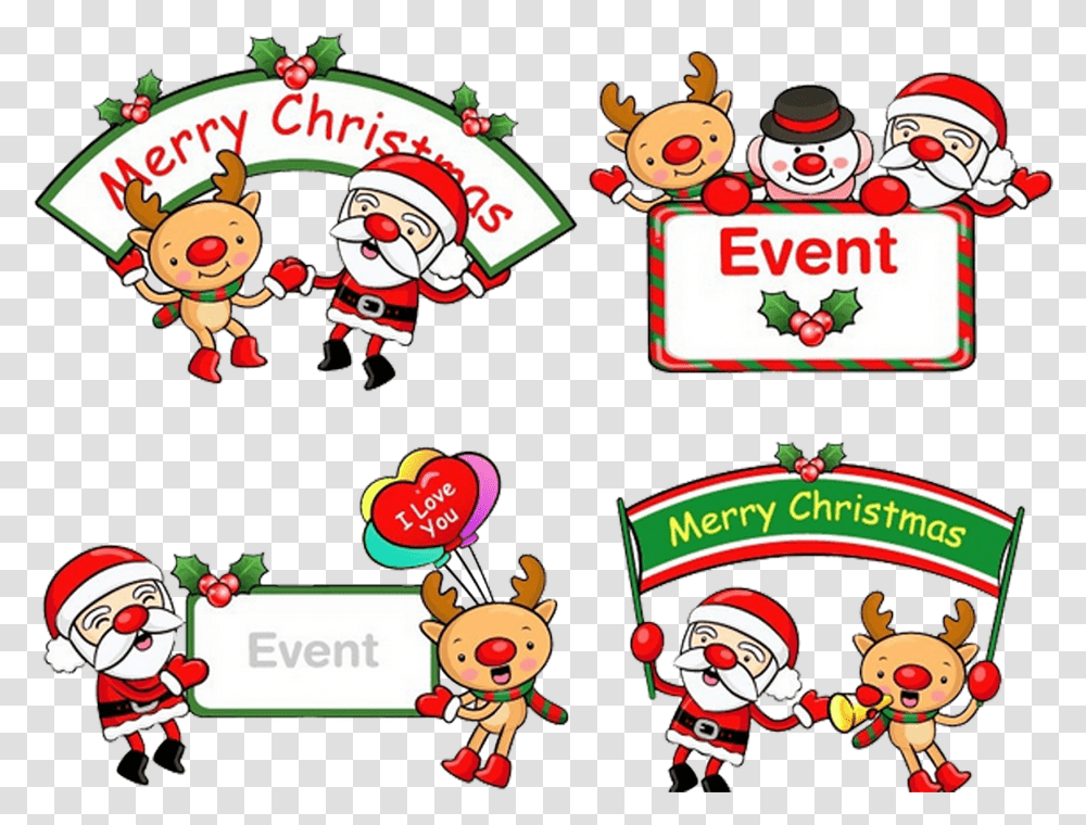 The Christmas Box Santa Claus Nativity Of Jesus New Year Merry Christmas Banner Cartoon, Label, Text, Alphabet, Logo Transparent Png
