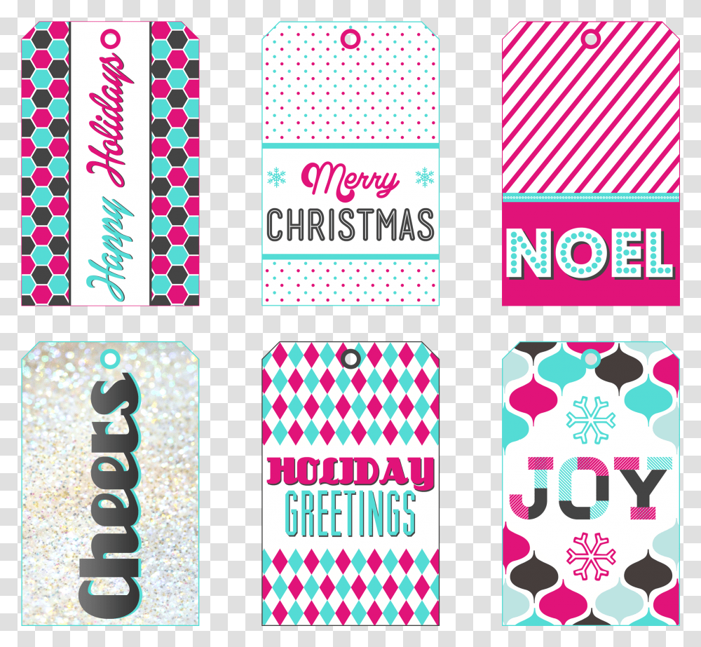 The Christmas Joy Collection Christmas Gift Tags Pink, Label, Alphabet, Purple Transparent Png