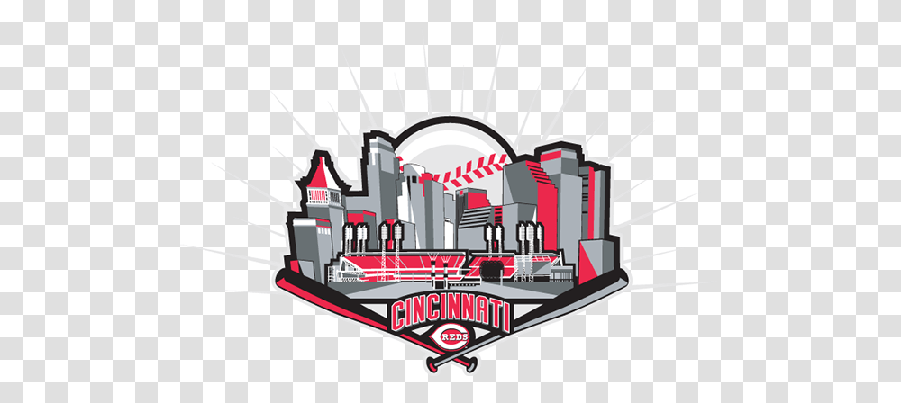 The Cincinnati Reds Cincinnati Reds Logo Grapphic, Building, Poster, Advertisement, Architecture Transparent Png
