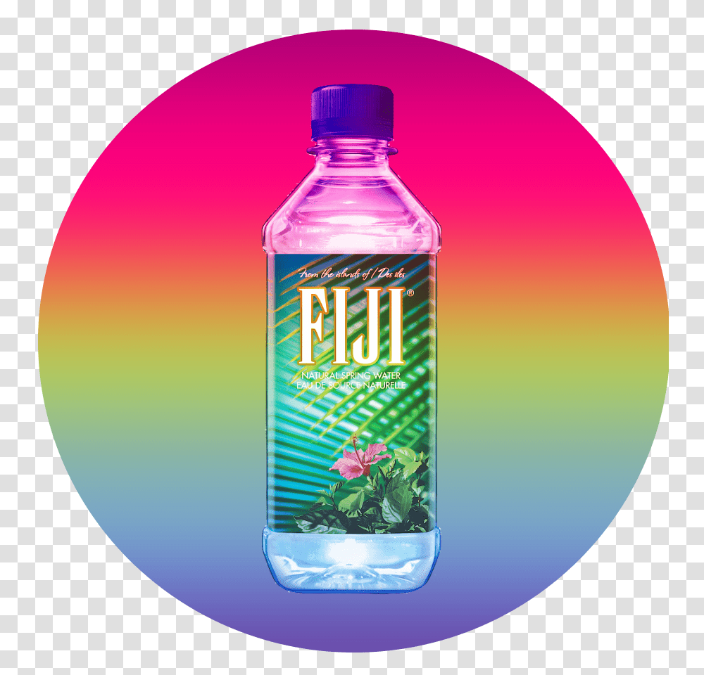 The Circle Of Fiji Cyberspace Vaporwave And Retro Art, Bottle, Water Bottle, Beverage, Drink Transparent Png
