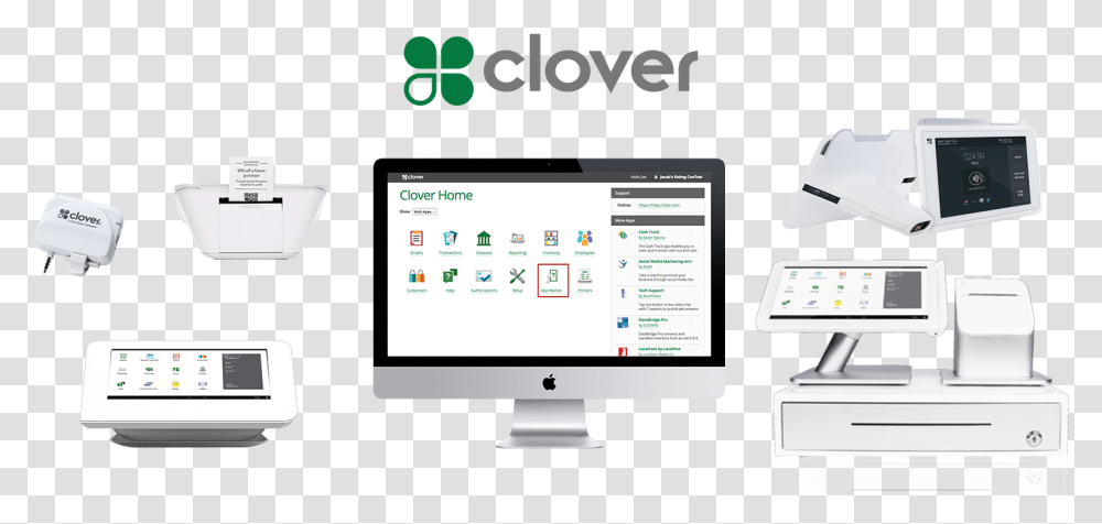 The Clover Pos System Family Clover Pos Family, Monitor, Screen, Electronics, Display Transparent Png