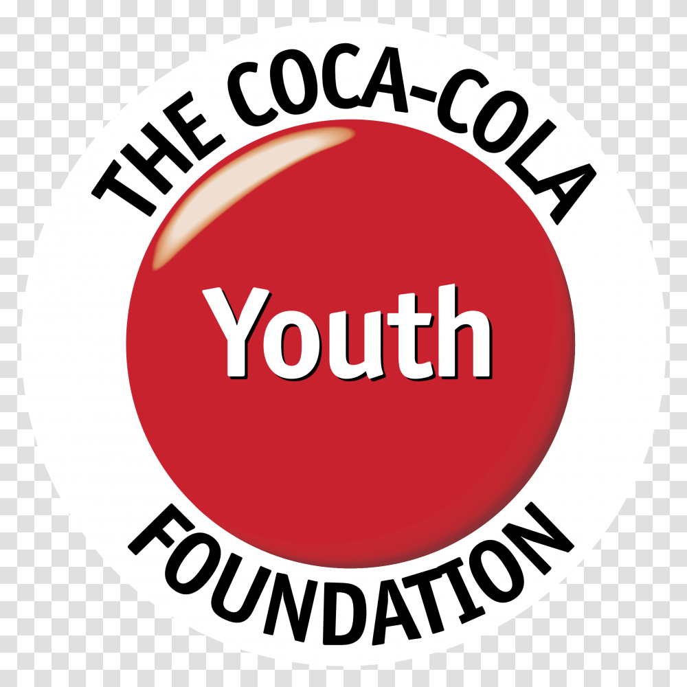 The Coca Cola Youth Foundation Logo Dot, Label, Text, Sticker, Symbol Transparent Png