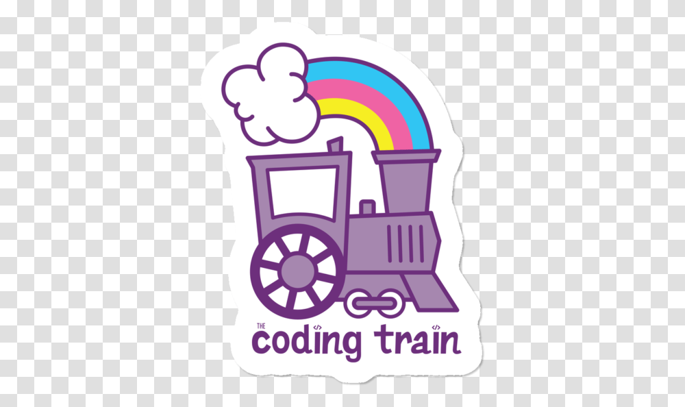 The Coding Train Sticker By Codingtrain Design Humans Coding Train Logo, Hand, Text, Security, Network Transparent Png