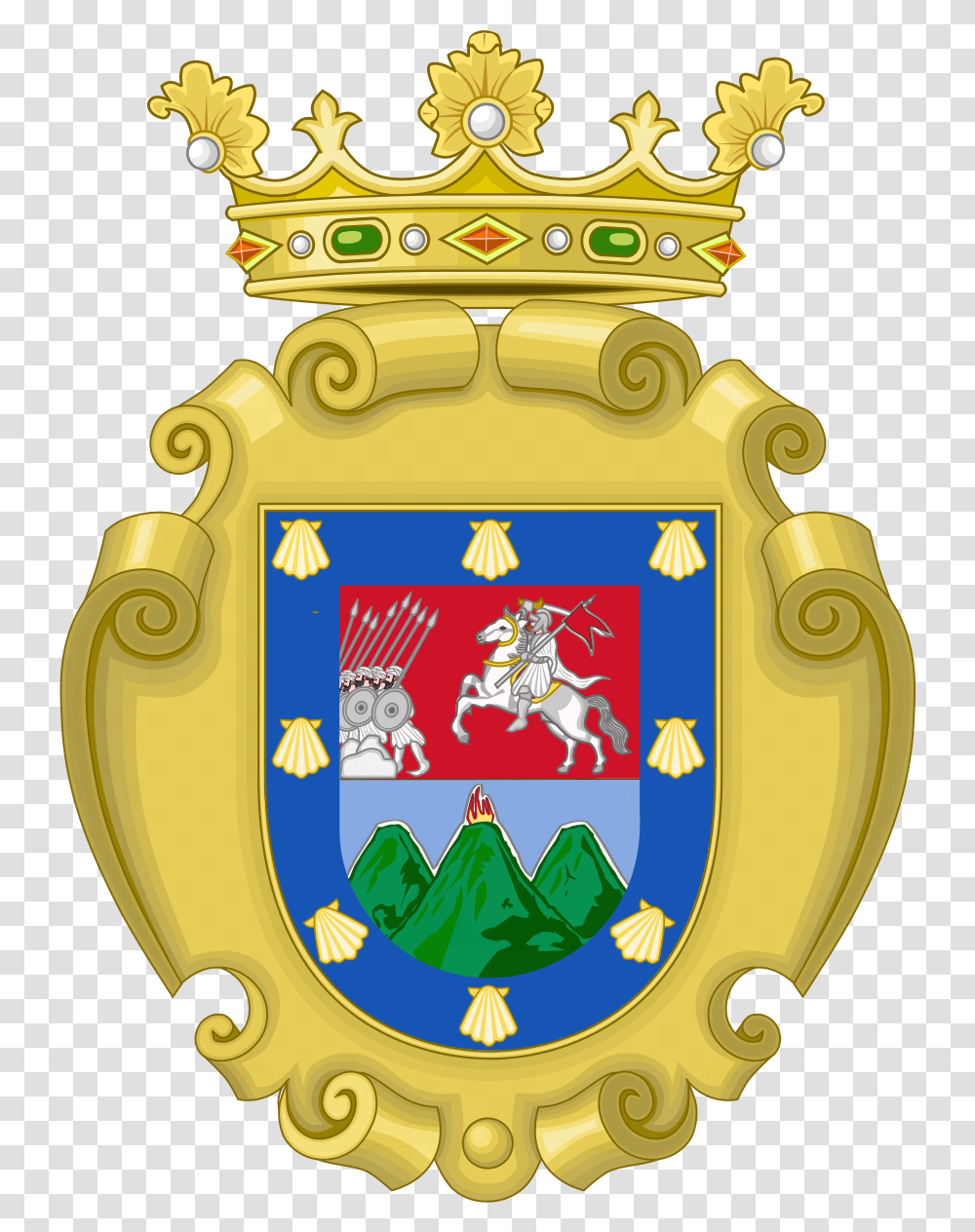The Colonial Coat Of Arms Of Antigua Guatemala And, Armor, Logo, Trademark Transparent Png