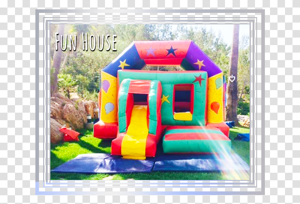 The Colourful Fun House Pool Party Jumping Castle, Inflatable, Outdoor Play Area, Slide, Toy Transparent Png