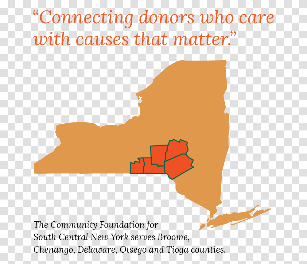 The Community Foundation For South Central New York Map Of New York State, Plot, Diagram, Poster, Advertisement Transparent Png