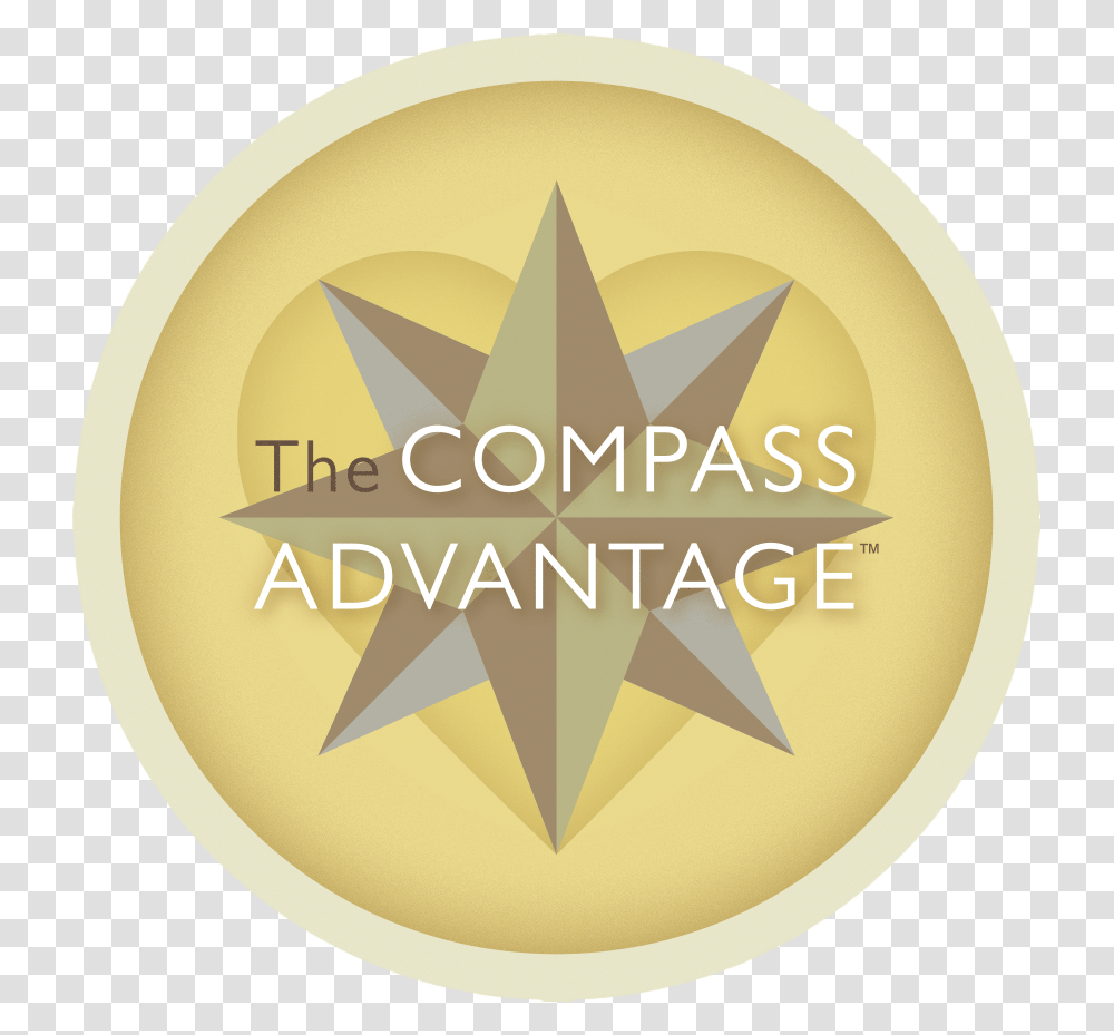 The Compass Advantage Badge, Logo, Trademark, Gold Transparent Png