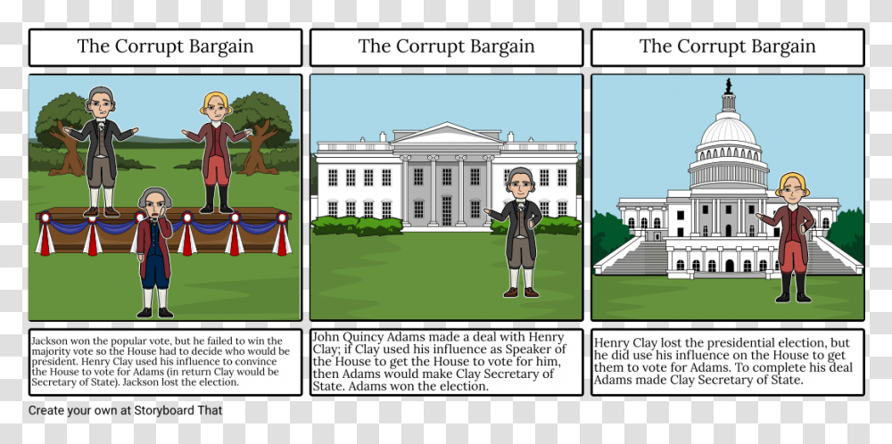 The Corrupt Bargain Storyboard Presidential Action Bill Cartoon, Person, Grass, Plant, Advertisement Transparent Png