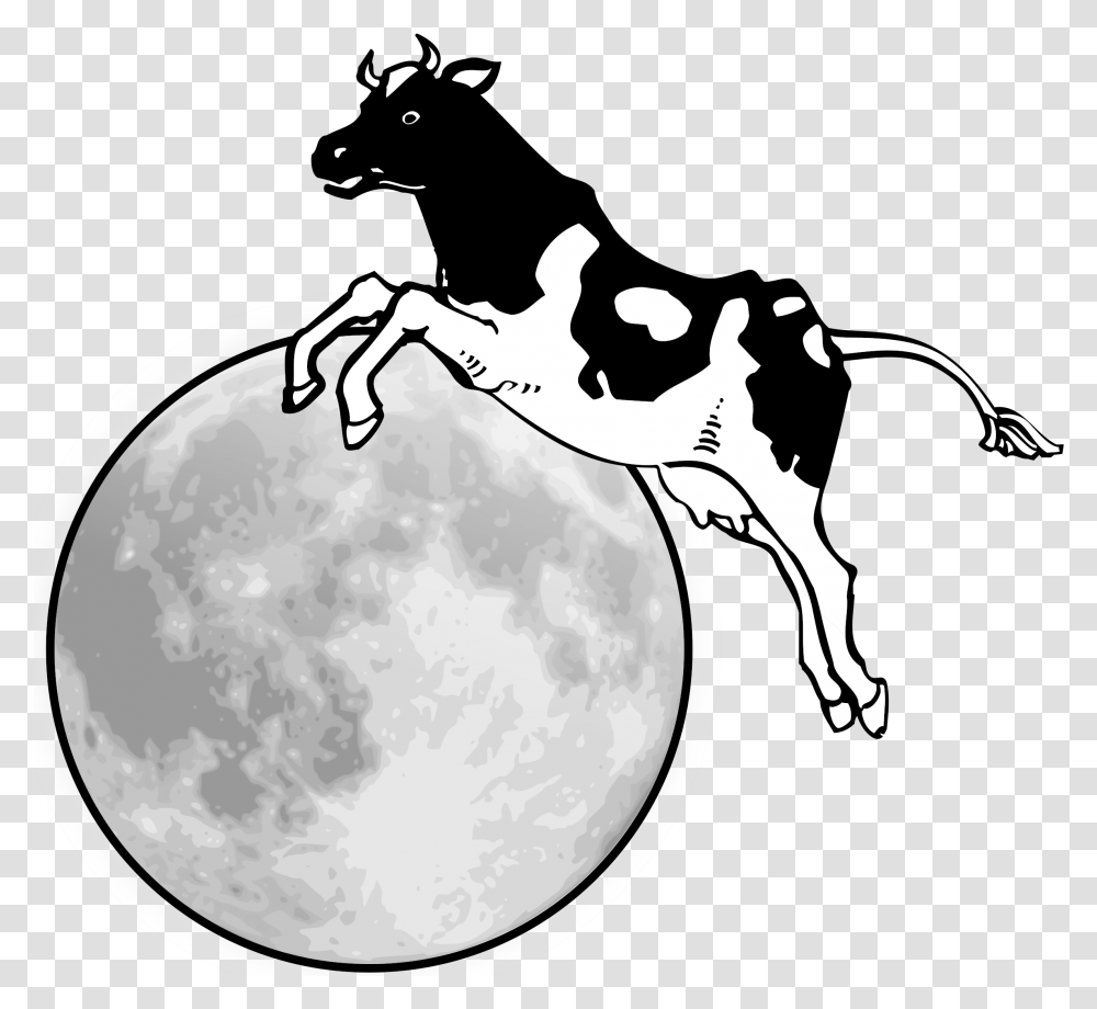 The Cow Jumps Over The Moon Clip Arts Moon Crypto, Outdoors, Nature, Outer Space, Night Transparent Png