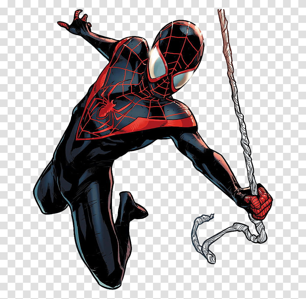 The Crimson Spider S Hero Gear 526px Miles Morales Miles Morales Comic Suit, Ninja, Batman, Mammal, Animal Transparent Png