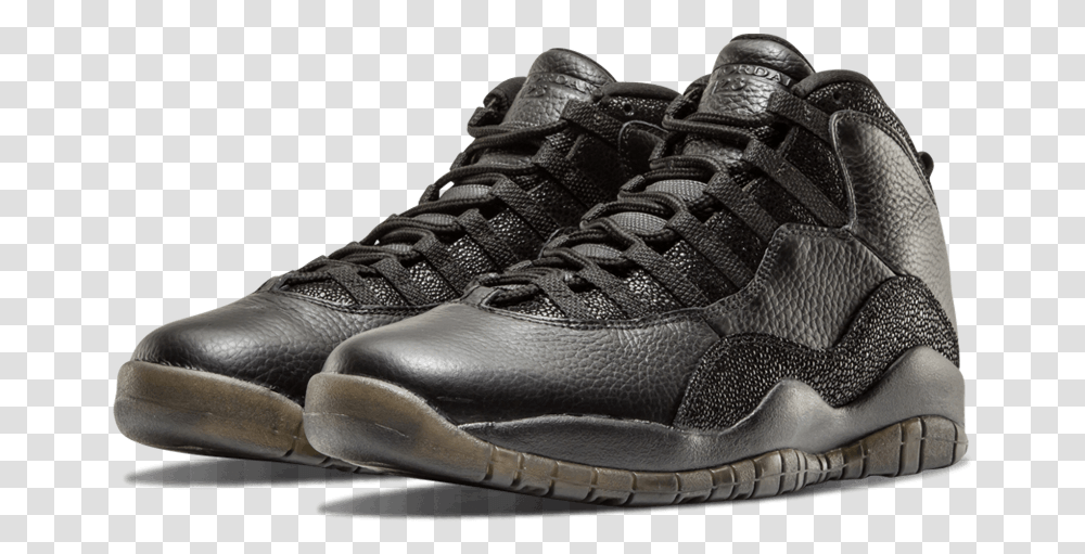 The Daily Jordan Air Jordan 10 Ovo Black, Apparel, Shoe, Footwear Transparent Png