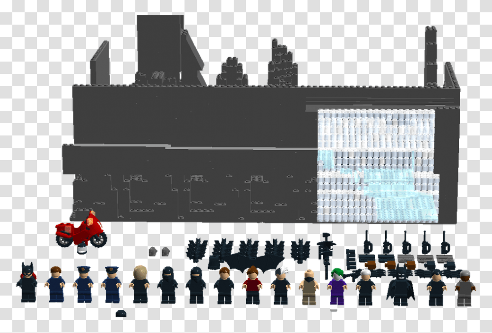 The Dark Knight Batcave Lego, Person, Human, Scoreboard, Vehicle Transparent Png