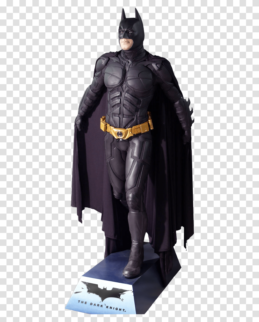 The Dark Knight Life Size Batman Statue Dark Knight, Apparel, Costume, Person Transparent Png