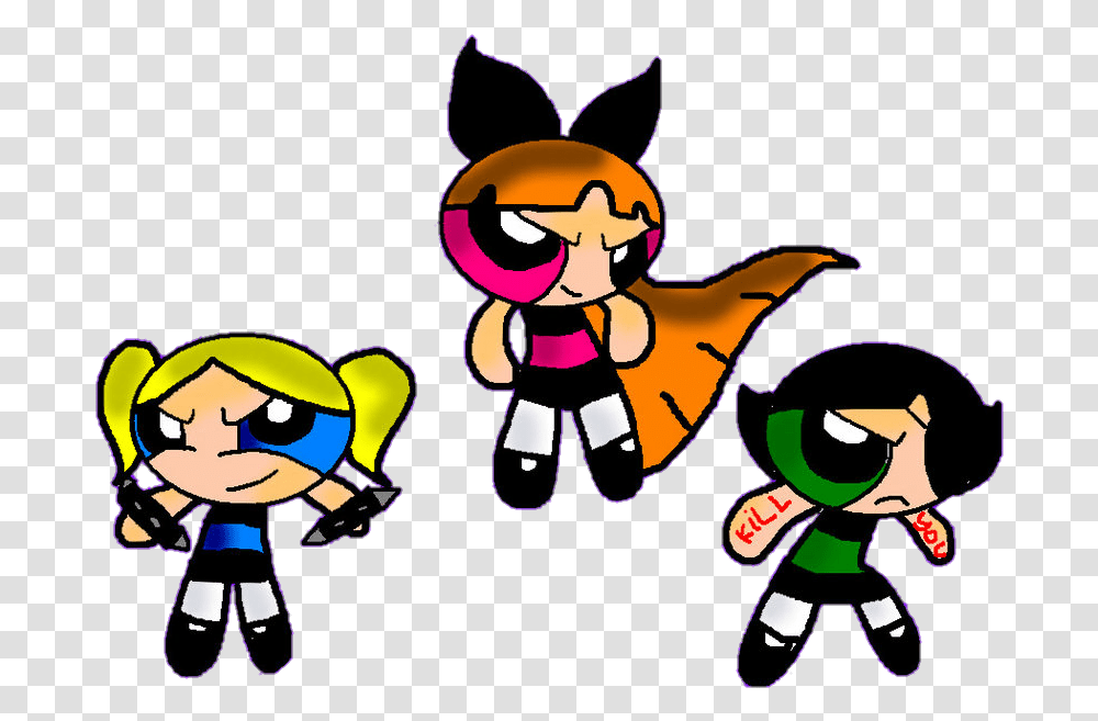 The Dark Powerpuff Girls Powerslut Girls, Pac Man, Hand Transparent Png