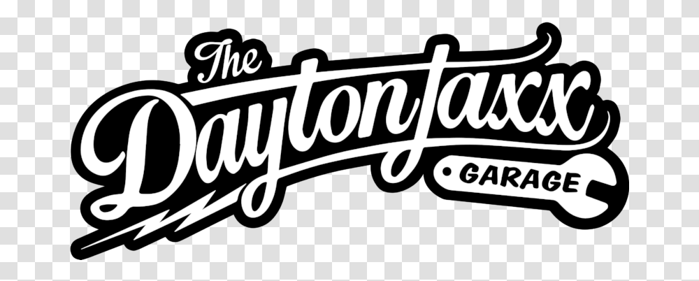 The Daytonjaxx Garage Logo In 2020 Custom Garage Logo, Text, Calligraphy, Handwriting, Label Transparent Png