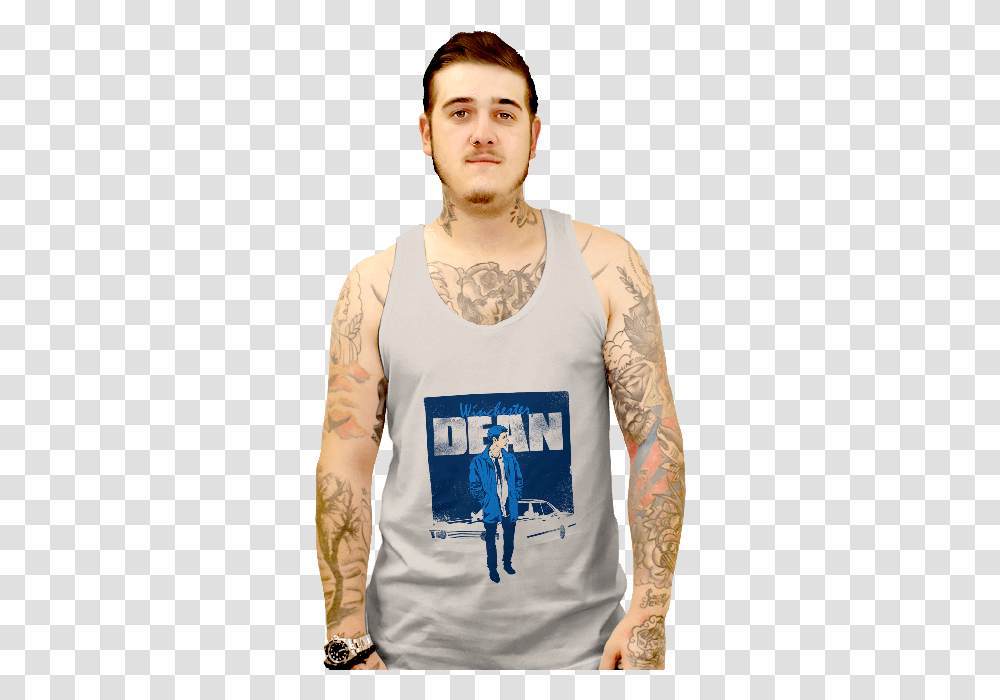 The Dean Winchester Video Game Full Size Download Winamp Shirt, Skin, Clothing, Apparel, Tattoo Transparent Png