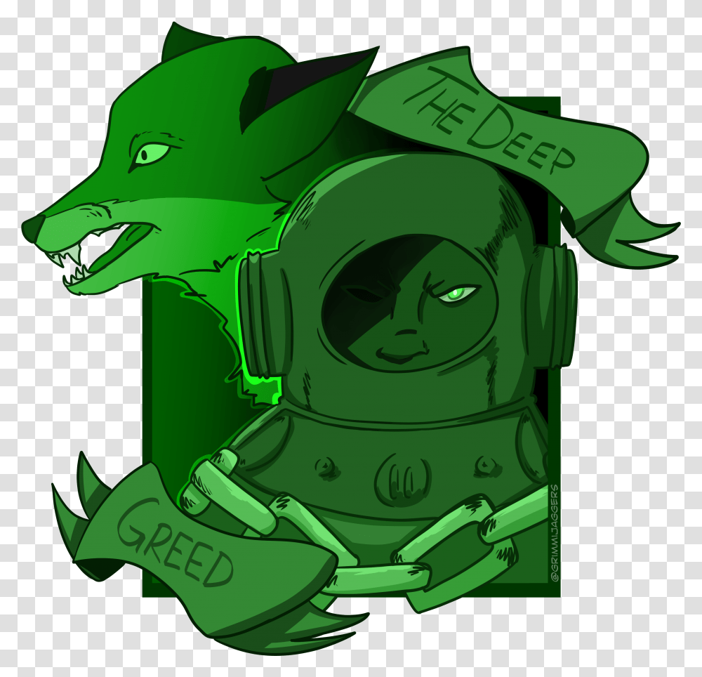 The Deep Greed I Love Drawing The Deep's Costume It's Fictional Character, Green, Helmet, Clothing, Apparel Transparent Png