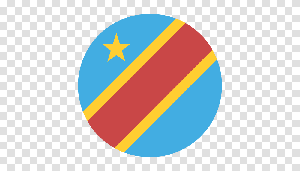 The Democratic Republic Of The Congo Flag Vector Emoji Icon Free, Star Symbol, Sign, Road Sign Transparent Png