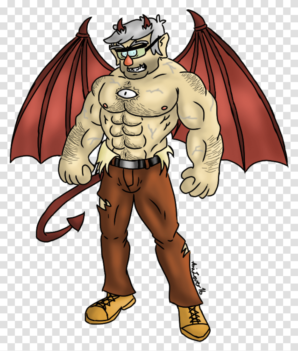 The Demonic By Anilover16 Muscle Grunkle Stan, Person, Hand, Book, Batman Transparent Png