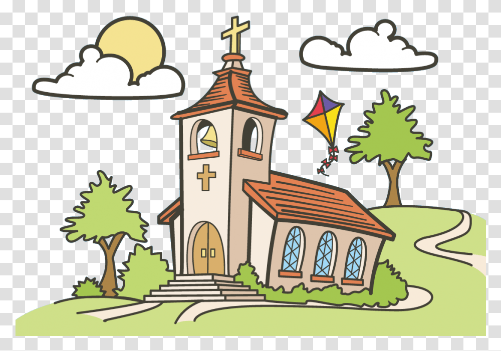 The Difference Spot Drawing Church Free Frame Clipart Drawing Of Church, Architecture, Building, Tower, Bell Tower Transparent Png