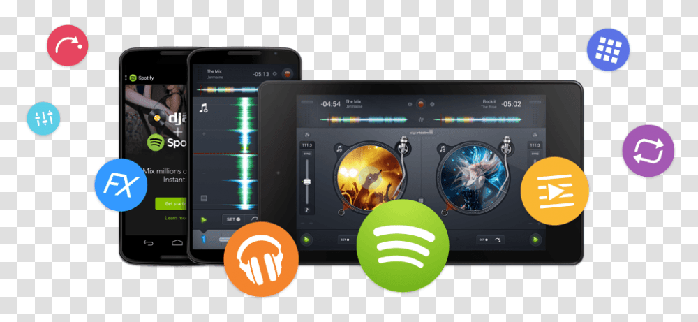 The Dj App For Android Play Music, Mobile Phone, Electronics, Stereo, Radio Transparent Png