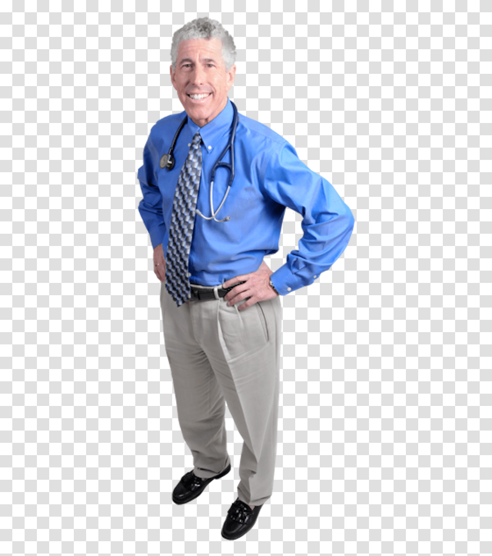 The Doctor Is In Standing, Tie, Sleeve, Person Transparent Png