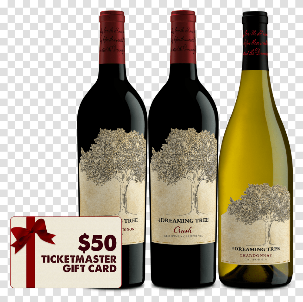 The Dreaming Tree 3 Pack 50 Ticketmaster Gift Card Dreaming Tree Red Wine, Alcohol, Beverage, Drink Transparent Png