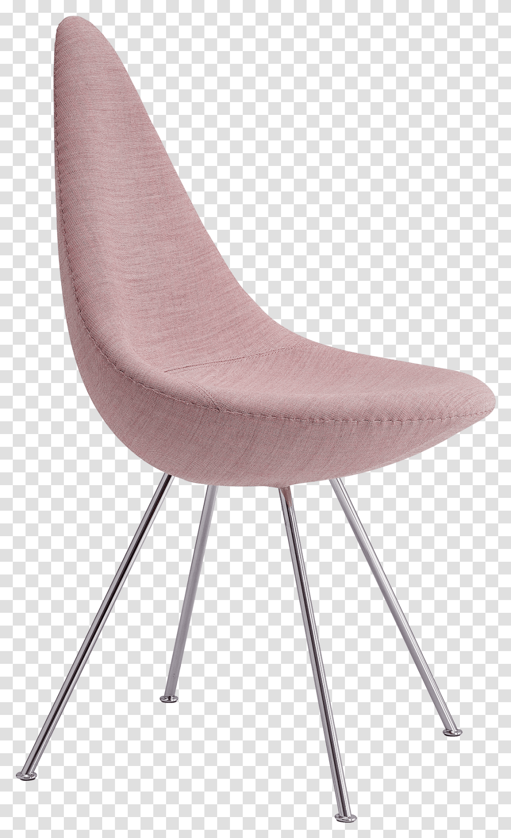 The Drop Chair Arne Jacobsen Upholstered Canvas Rosa Drop Stuhl, Furniture, Wood, Plywood, Bird Transparent Png