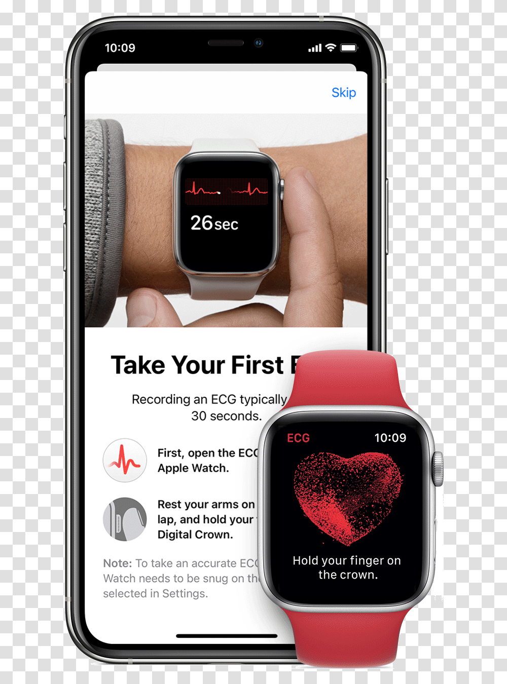 The Ecg App Ecg Apple Watch, Wristwatch, Mobile Phone, Electronics, Cell Phone Transparent Png