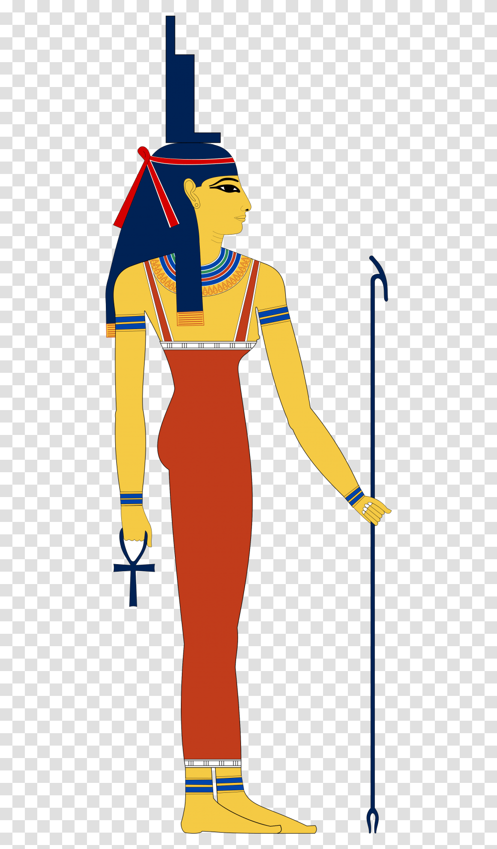 The Egyptian Goddess Isis Depicted As A Woman In A Isis Ancient Egypt Gods, Sleeve, Person, Long Sleeve Transparent Png