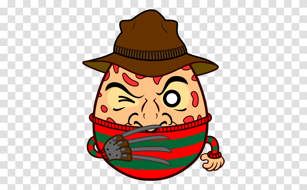 The Eighth Day Freddy Krueger Egg Style, Apparel, Hat, Birthday Cake Transparent Png