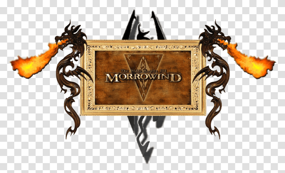 The Elder Scrolls Iii Morrowind Logo, Dragon, Symbol, Trademark, Word Transparent Png