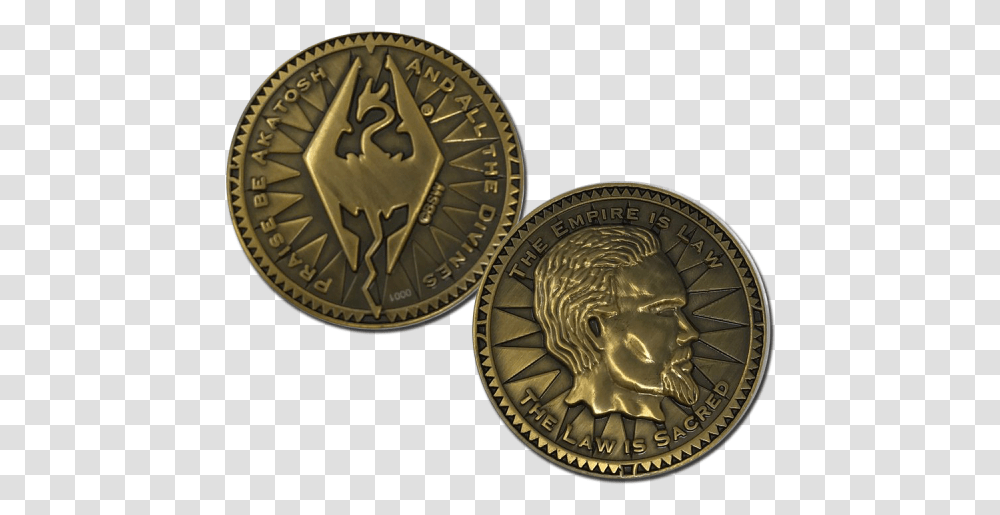 The Elder Scrolls V Skyrim Collectible Coin Septim Skyrim Coin, Clock Tower, Architecture, Building, Money Transparent Png