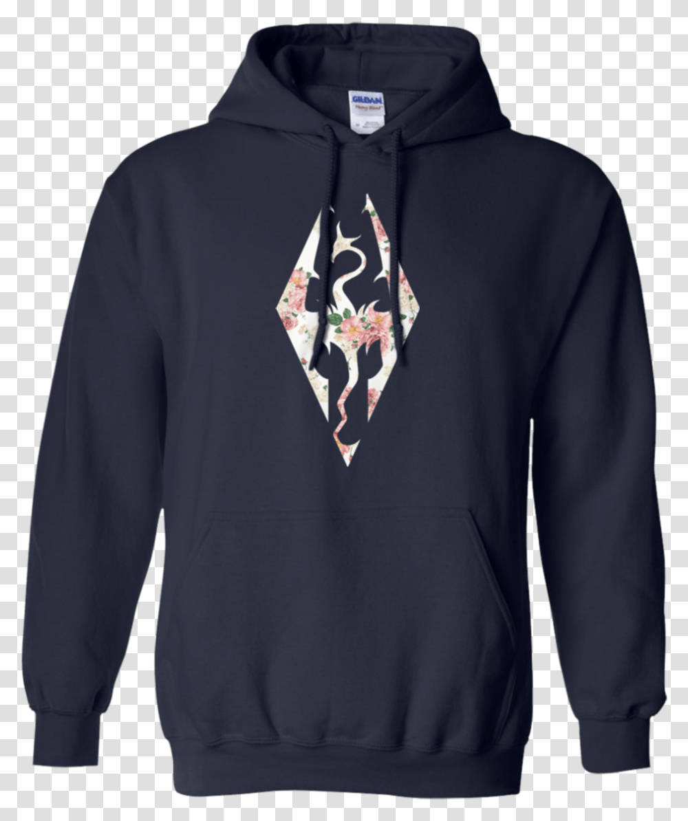 The Elder Scrolls V Skyrim Logo Flower Shirt Hoodie Schlatt And Co Hoodie, Clothing, Sweatshirt, Sweater, Long Sleeve Transparent Png
