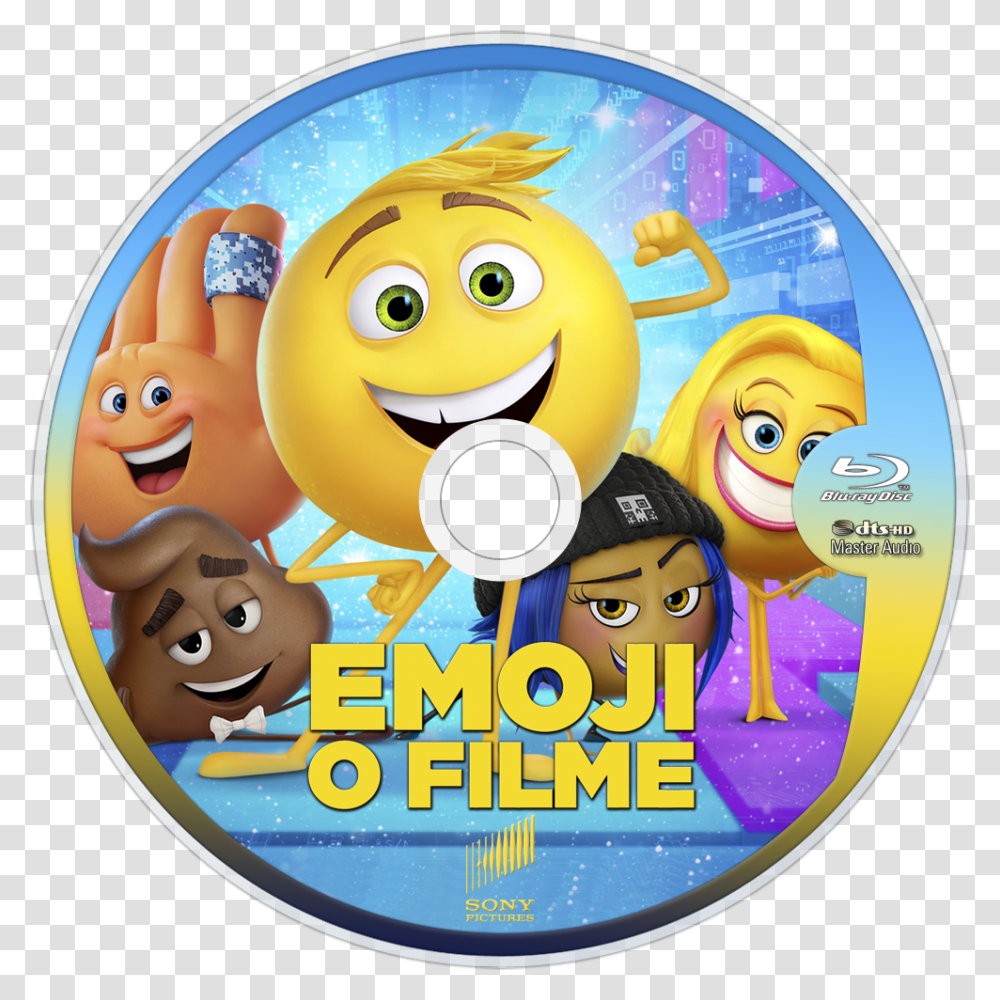 The Emoji Movie Bluray Disc Image Emoji Movie Poster, Disk, Dvd Transparent Png