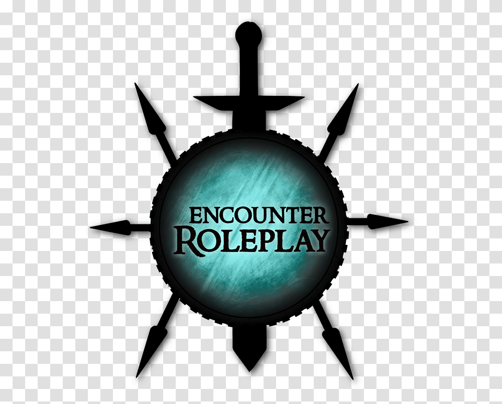 The Encounter Roleplay Logo Featuring A Shield With Volante Barco, Lamp, Astronomy Transparent Png