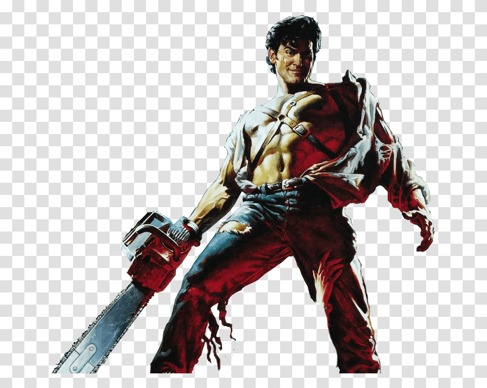 The Evil Dead Army Of Darkness, Person, Human, Leisure Activities, Chain Saw Transparent Png