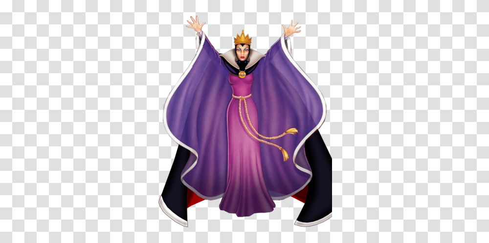 The Evil Queen Evil Queen Snow White, Clothing, Cape, Purple, Person Transparent Png