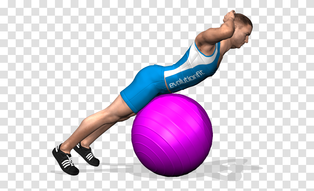 The Exercise Strengthens The Lumbar Area It Is Fit Ball Hyperextension, Person, Human, Sport, Sports Transparent Png