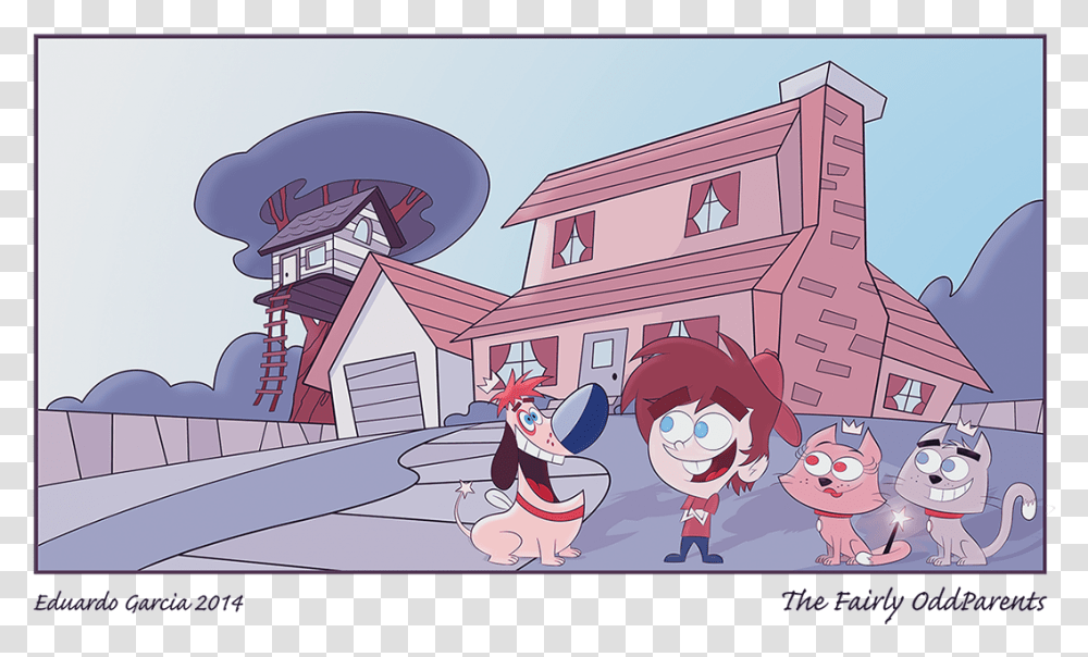 The Fairly Odd Parents Fairly Odd Parents Timmys House, Neighborhood, Urban, Building, Housing Transparent Png