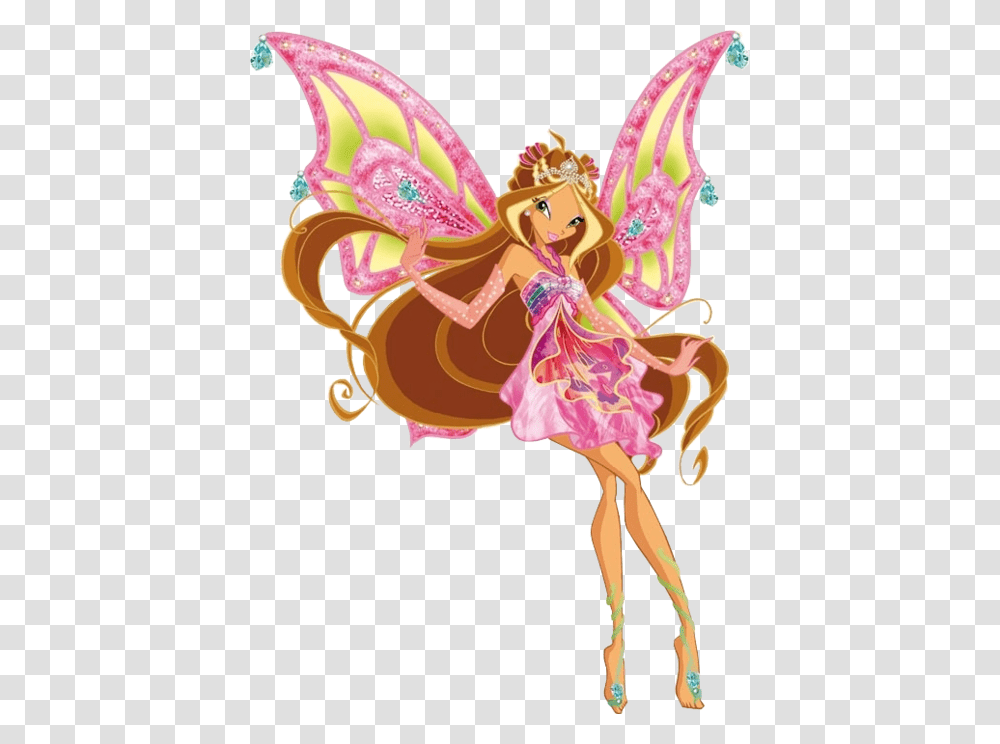 The Fan Favorite Fairy Form For Having The Most Beautiful Winx Flora Enchantix, Figurine, Doll, Toy, Barbie Transparent Png