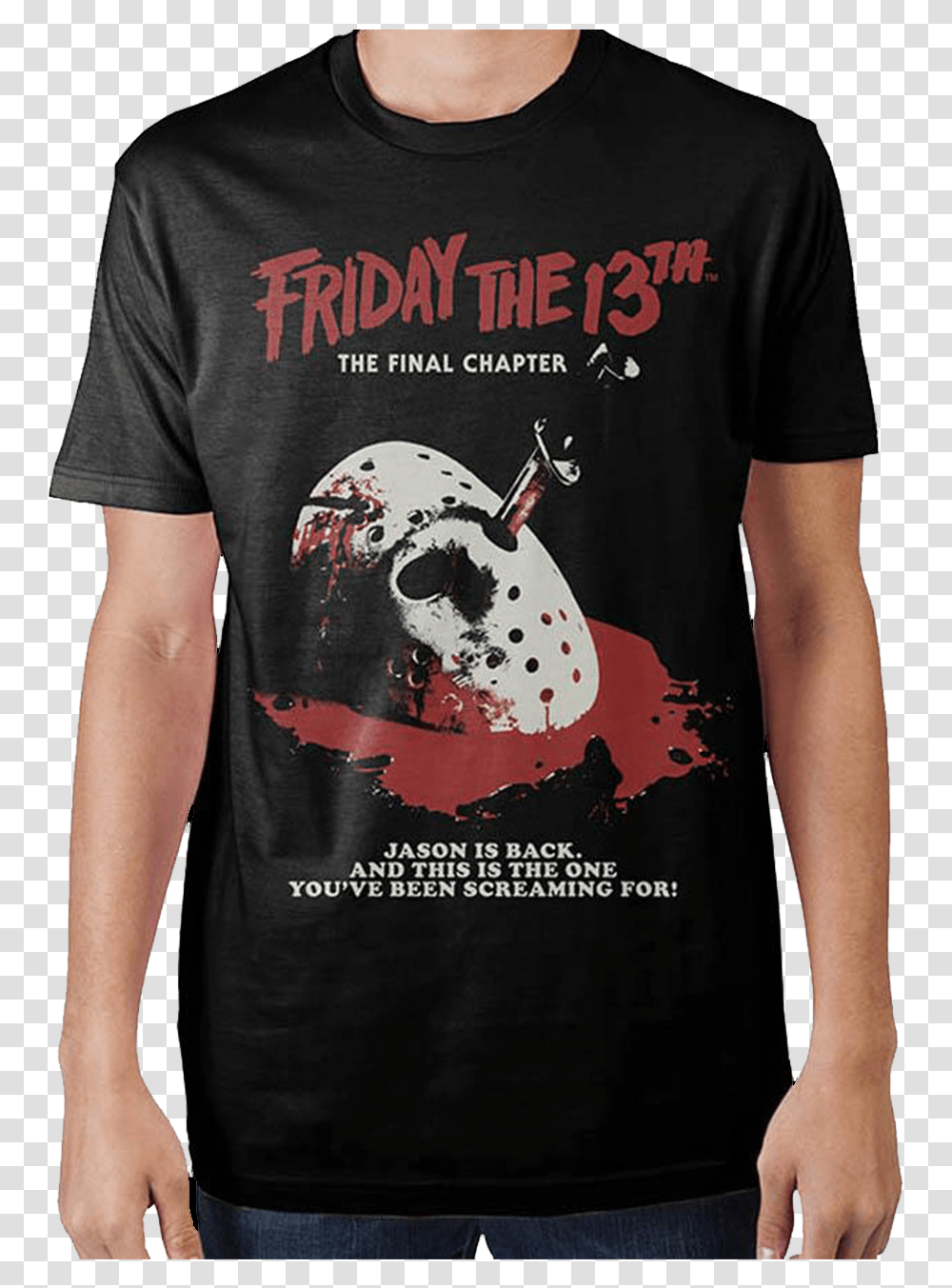 The Final Chapter Friday 13th T Looney Tunes Characters T Shirt, Clothing, T-Shirt, Person, Canine Transparent Png