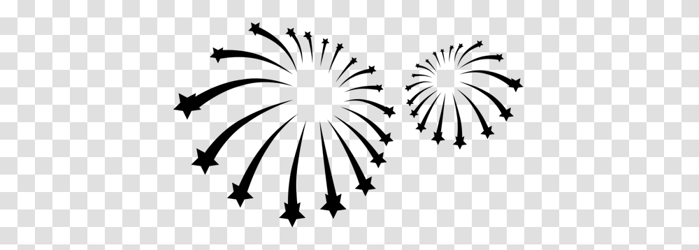 The Fireworks Pops On The River, Silhouette, Stencil Transparent Png