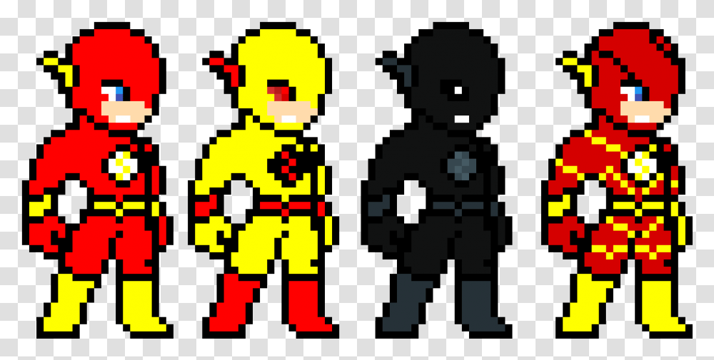 The Flash Reverse Flash Zoom And The Flash Sprite Pixel Art Character, Pac Man, Rug Transparent Png