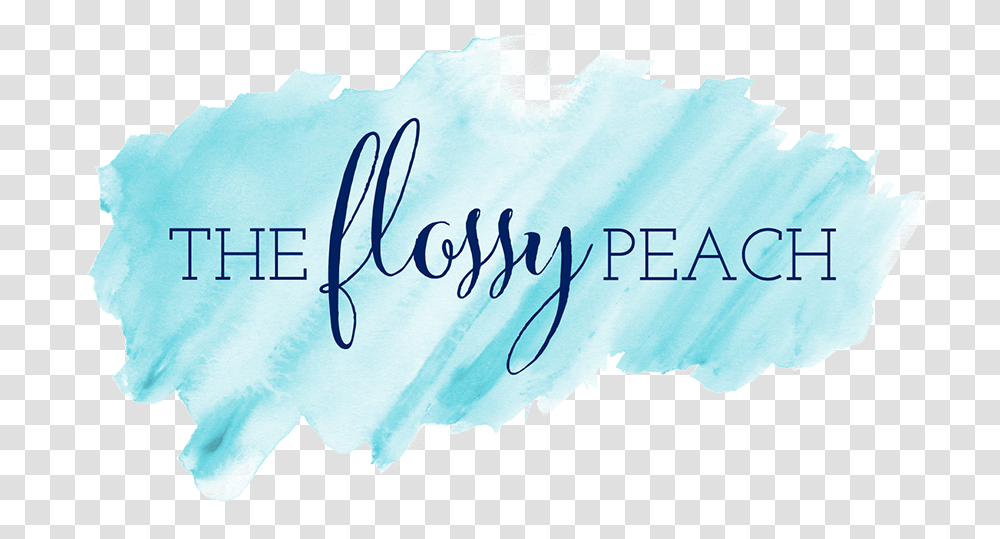 The Flossy Peach Watercolor Header Graphic Design, Calligraphy, Handwriting, Poster Transparent Png
