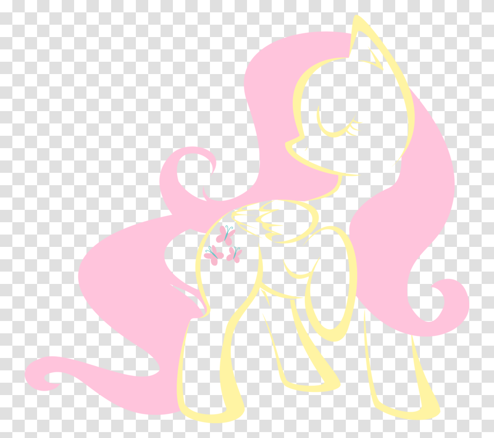 The Fluttershy Club Images Fluttershy Hd Wallpaper My Little Pony Contorno, Stencil Transparent Png