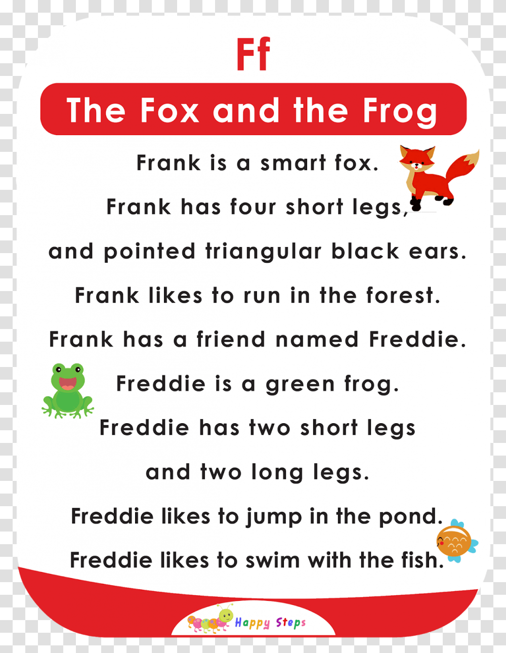 The Fox And The Frog Alphabet Stories Alphabet Stories, Flyer, Poster, Paper Transparent Png