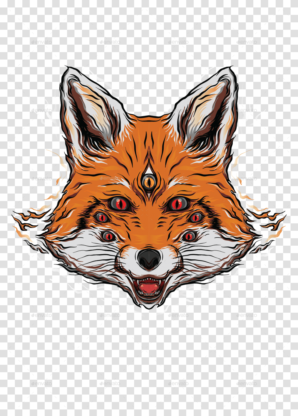 The Fox Vector Logo In 2020 Red Fox, Wildlife, Mammal, Animal, Canine Transparent Png