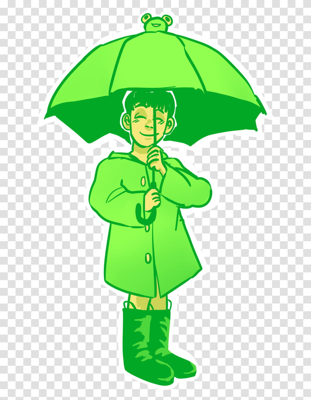 The Frog Umbrellaok So I Own A Frog Umbrella Mob Psycho Umbrella Frog, Apparel, Coat, Raincoat Transparent Png