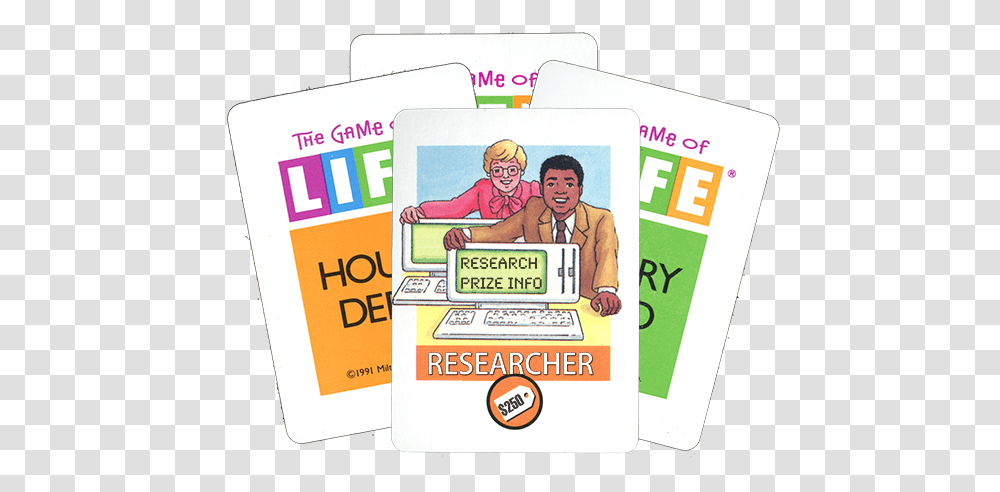 The Game Of Life Game Of Life Salary Cards, Text, Person, Advertisement, Poster Transparent Png